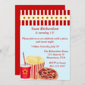 Movienightのパーティーの招待 招待状 (正面/裏面)