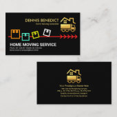 Moving カラフル Boxesホーム引越し業者 名刺 (正面/裏面)