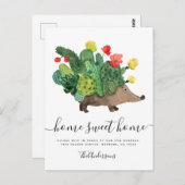 Moving Announcactus Hedgehogはがき ポストカード (正面/裏面)