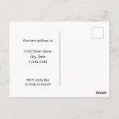 Moving Announcementアイダホ山ブルーバードフラワー ポストカード (裏面)