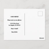 MOVING ANNOUNCEMENTストライプレトロミュート虹 ポストカード (裏面)