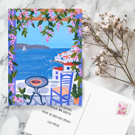 MOVING ANNOUNCEMENTニューホームアイランドテラスギリシャ ポストカード