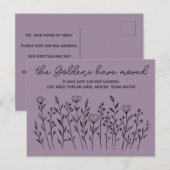 MOVING ANNOUNCEMENTワイルドフラワーシンプルズカスタム ポストカード (正面/裏面)