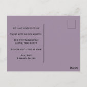 MOVING ANNOUNCEMENTワイルドフラワーシンプルズカスタム ポストカード (裏面)