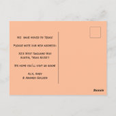 MOVING ANNOUNCEMENTワイルドフラワーシンプルズカスタム ポストカード (裏面)