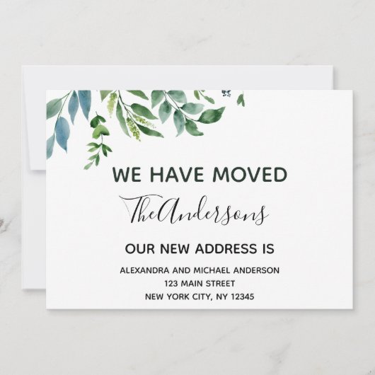 Moving Announcement春 招待状 (正面)