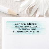 Moving Announcement海ウェーブ差出人住所 ラベル (インサイチュ)