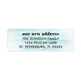 Moving Announcement海ウェーブ差出人住所 ラベル