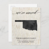 Moving announcement、オクラホマ州州 インビテーションポストカード (正面/裏面)