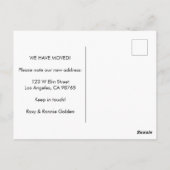 「MOVING ANNOUNCEMENT」フローラデイジーパターンカスタム ポストカード (裏面)