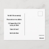 MOVING ANNOUNCEMENT Arizona Saguaro Cactus Wren ポストカード (裏面)