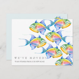 Moving Announcement Card カラフル Tropical Fish ポストカード