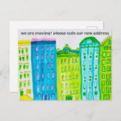 MOVING ANNOUNCEMENT Cityscapeアパートメンツニューヨーク ポストカード (正面/裏面)