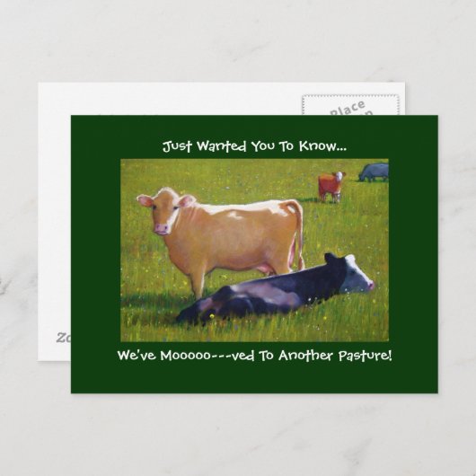 MOVING ANNOUNCEMENT: Costs in Pature絵を描: 案内ポストカード (正面/裏面)