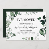 Moving Announcement Eucalptus Greenery 招待状 (正面/裏面)