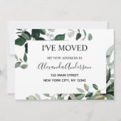 Moving Announcement Eucalptus Greenery 招待状 (正面)