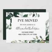 Moving Announcement Eucalptus Greenery 招待状 (正面/裏面)