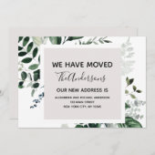 Moving Announcement Eucalptus Greenery 招待状 (正面/裏面)