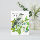 Moving Announcement Florida Mockingbird Sunshine ポストカード (スタンド正面)