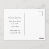 Moving Announcement Kansas Meadowlark Sunflowers ポストカード (裏面)