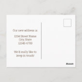 Moving Announcement Nebraska Meadowlark Goldenrod ポストカード (裏面)