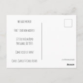 Moving Announcement New Home Address Forest Fungi ポストカード (裏面)