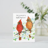 Moving Announcement North Carolina深紅色 ポストカード (スタンド正面)