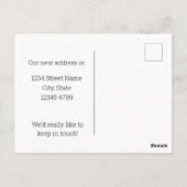 Moving Announcement North Carolina深紅色 ポストカード (裏面)