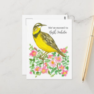 Moving Announcement North Dakota Meadowlark ポストカード