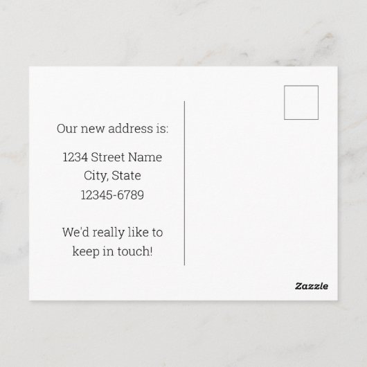 Moving Announcement Oklahoma Flycatcher Bird ポストカード (裏面)