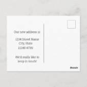 Moving Announcement Oregon Meadowlark Grape ポストカード (裏面)