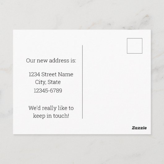 Moving Announcement Oregon Meadowlark Grape ポストカード (裏面)