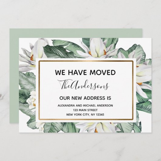 Moving Announcement Tropicalフローラ 招待状 (正面/裏面)