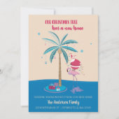 Moving Announcement Tropical Christmas Tree Card シーズンカード (正面)