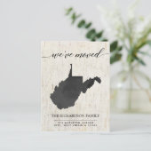 Moving announcement, West Virginia州rustic インビテーションポストカード (スタンド正面)