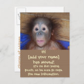 Moving Announcementsかわいい顔 案内ポストカード (正面/裏面)