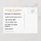 Moving Announcementsかわいい顔 案内ポストカード (裏面)