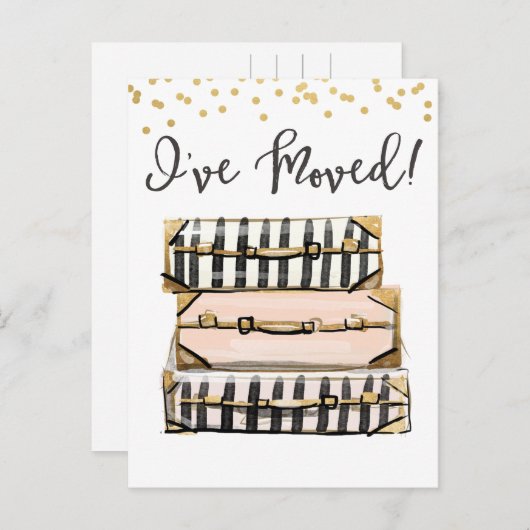 Moving Announcementsはがきを移動した 案内ポストカード (正面/裏面)