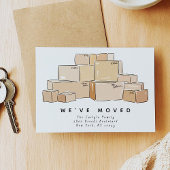 Moving Boxes Illustration We've Moved Moving 案内状