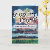 Moving Day Found My Place On Cloud 9 Annoucement カード (黄色い花)