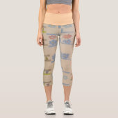 Moving floral platform yoga design  カプリレギンス (正面)