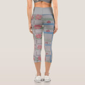 Moving floral platform yoga design  capri leggings カプリレギンス (裏面)