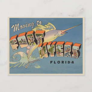 Moving Fort Myers Floridaヴィンテージアドレス変更 ポストカード