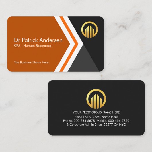 Moving Forward Arrows To Success Founder 名刺 (正面/裏面)