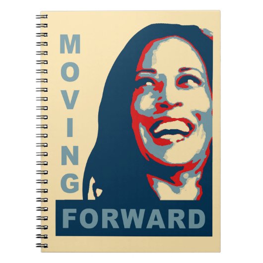 MOVING FOWARD KAMALA HARRIS 2024 ノートブック (正面)