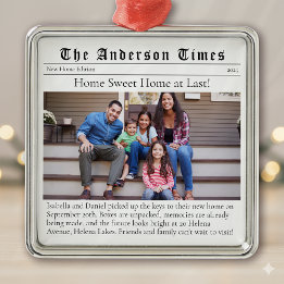 Moving Home First Christmas New House メタルオーナメント