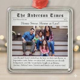 Moving Home First Christmas New House メタルオーナメント
