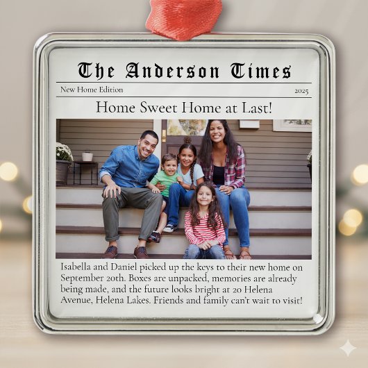 Moving Home First Christmas New House メタルオーナメント