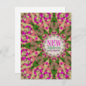 Moving House新カラフルしい住所はがき 案内ポストカード (正面/裏面)