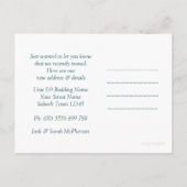 Moving House新カラフルしい住所はがき 案内ポストカード (裏面)